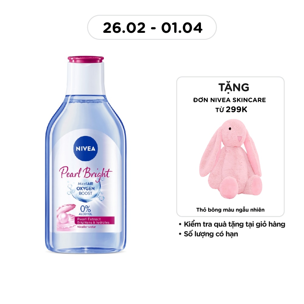 Nước Tẩy Trang Nivea Pearl White Tính Chất Ngọc Trai Sáng Da Dành Cho Da Thường Và Khô 400ml