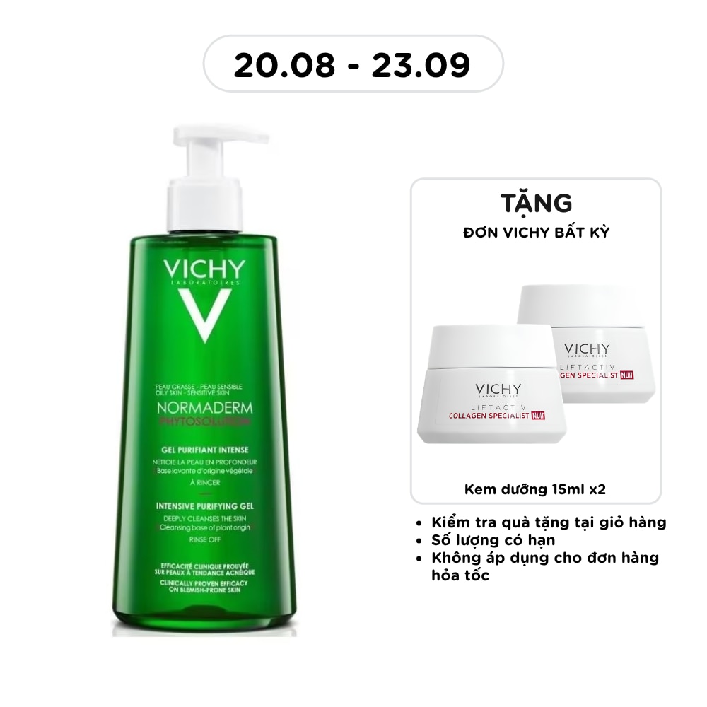 Gel Rửa Mặt Vichy Normaderm Phytosolution Làm Sạch Sâu Và Giảm Bã Nhờn 400ml image