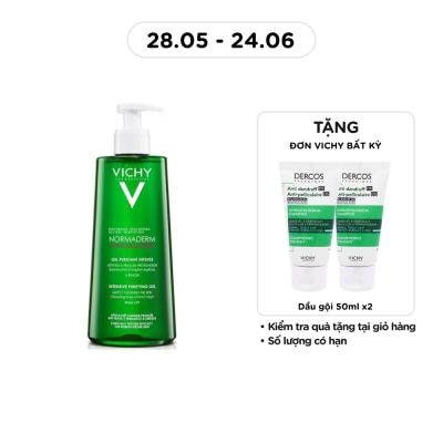 VICHY - Gel Rửa Mặt Vichy Normaderm Phytosolution Làm Sạch Sâu Và Giảm Bã Nhờn 400ml