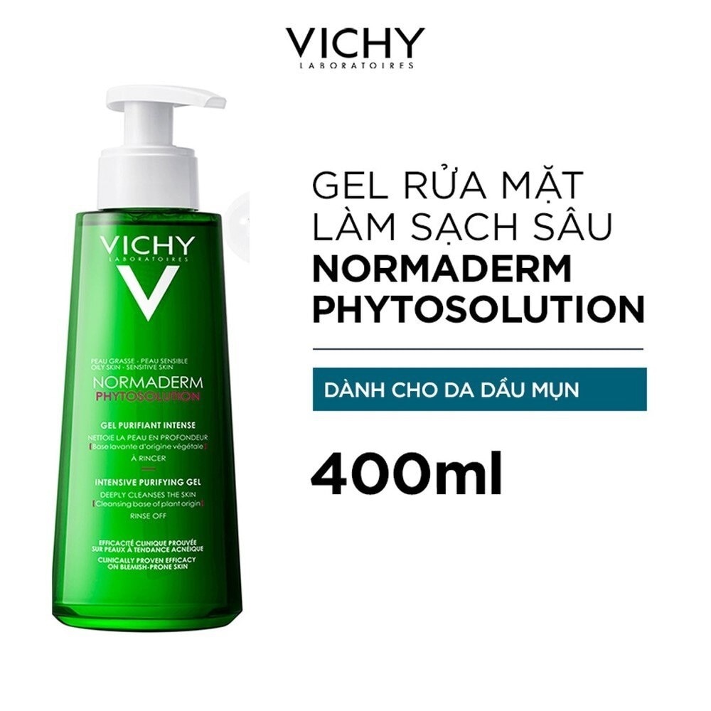 Gel Rửa Mặt Vichy Normaderm Phytosolution Làm Sạch Sâu Và Giảm Bã Nhờn 400ml