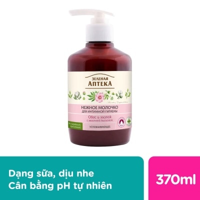 ZELENAYA APTEKA Dung Dịch Vệ Sinh Phụ Nữ Zelenaya Apteka Dạng Sữa Làm Dịu Da Chiết Xuất Yến Mạch Và Hạt Bông 370ml