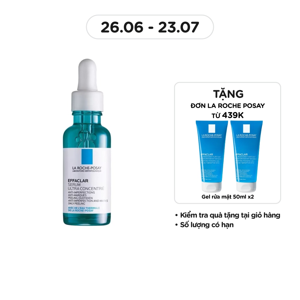 Dưỡng Chất La Roche Posay Effaclar Serum 3 Tác Động Giảm Mụn, Thâm Sau Mụn Và Lỗ Chân Lông To 30ml