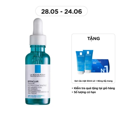 LA ROCHE POSAY - Dưỡng Chất La Roche Posay Effaclar Serum 3 Tác Động Giảm Mụn, Thâm Sau Mụn Và Lỗ Chân Lông To 30ml