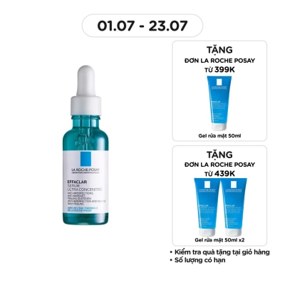 LA ROCHE POSAY Dưỡng Chất La Roche Posay Effaclar Serum 3 Tác Động Giảm Mụn, Thâm Sau Mụn Và Lỗ Chân Lông To 30ml