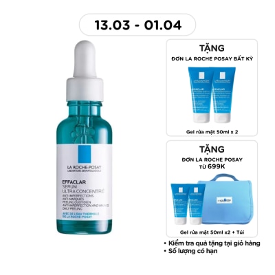 LA ROCHE POSAY - Dưỡng Chất La Roche Posay Effaclar Serum 3 Tác Động Giảm Mụn, Thâm Sau Mụn Và Lỗ Chân Lông To 30ml