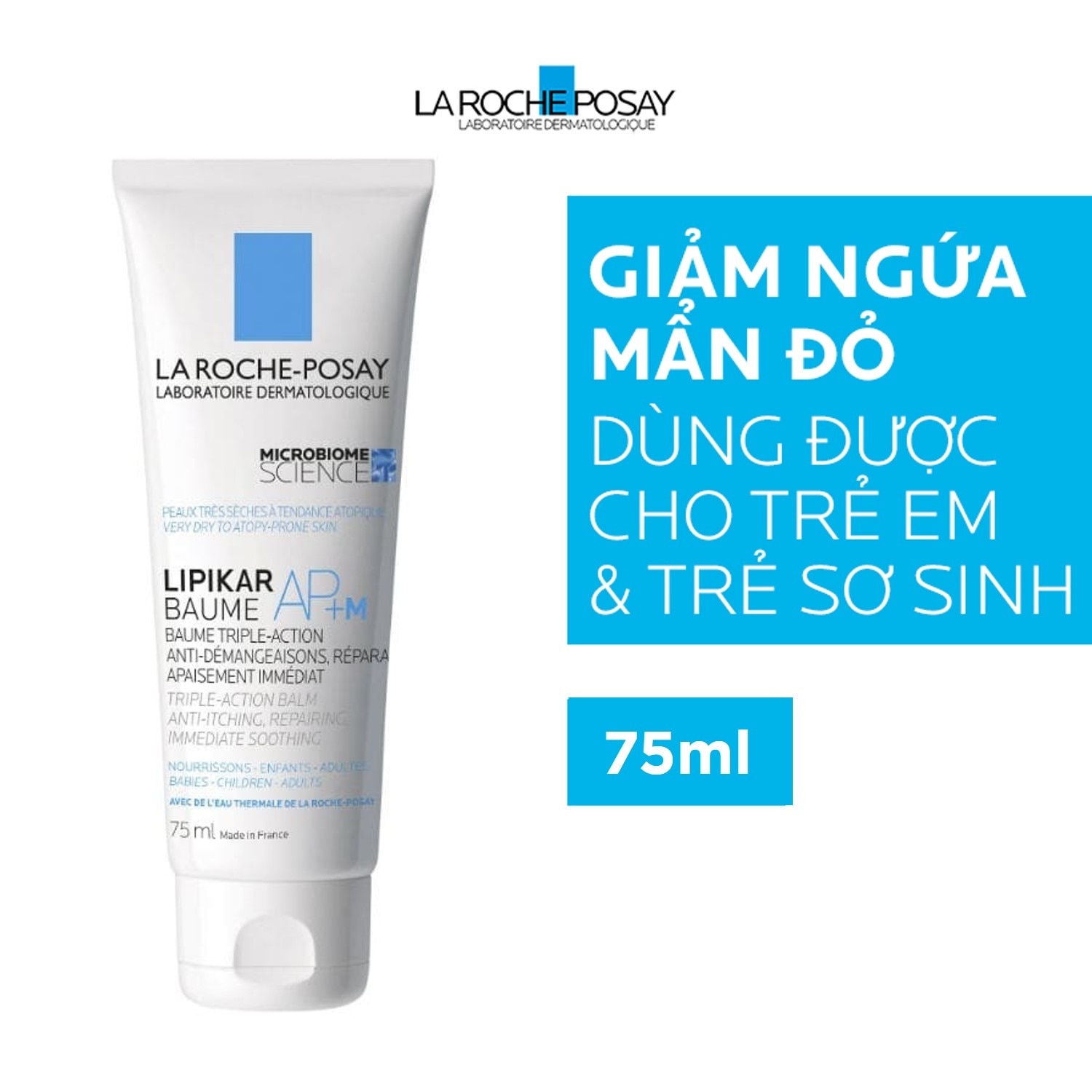 Kem Dưỡng La Roche Posay Lipikar Baume AP+M Làm Dịu Da Phù Hợp Cho Trẻ Em Và Trẻ Sơ Sinh 75ml