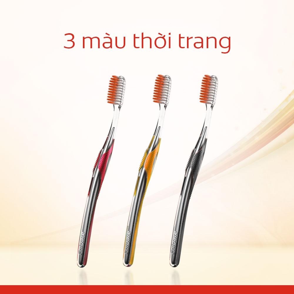 Bàn Chải Đánh Răng Colgate Slim Soft Advanced Lông Chải Siêu Mềm Phủ Khoáng Núi Lửa Giảm Vi Khuẩn 1 Cây