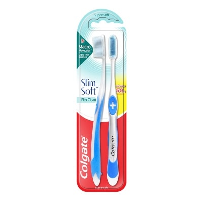 COLGATE Bộ Bàn Chải Đánh Răng Colgate Flex Clean Slim Soft Twin Mềm Mại 2 Cây