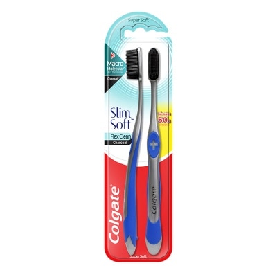 COLGATE Combo Slim Soft Flex Clean Charcoal 2 Pcs