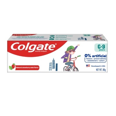 COLGATE Toothpaste Kid 6-9 Years Old Natural Strawberry Mint Flavor 80g