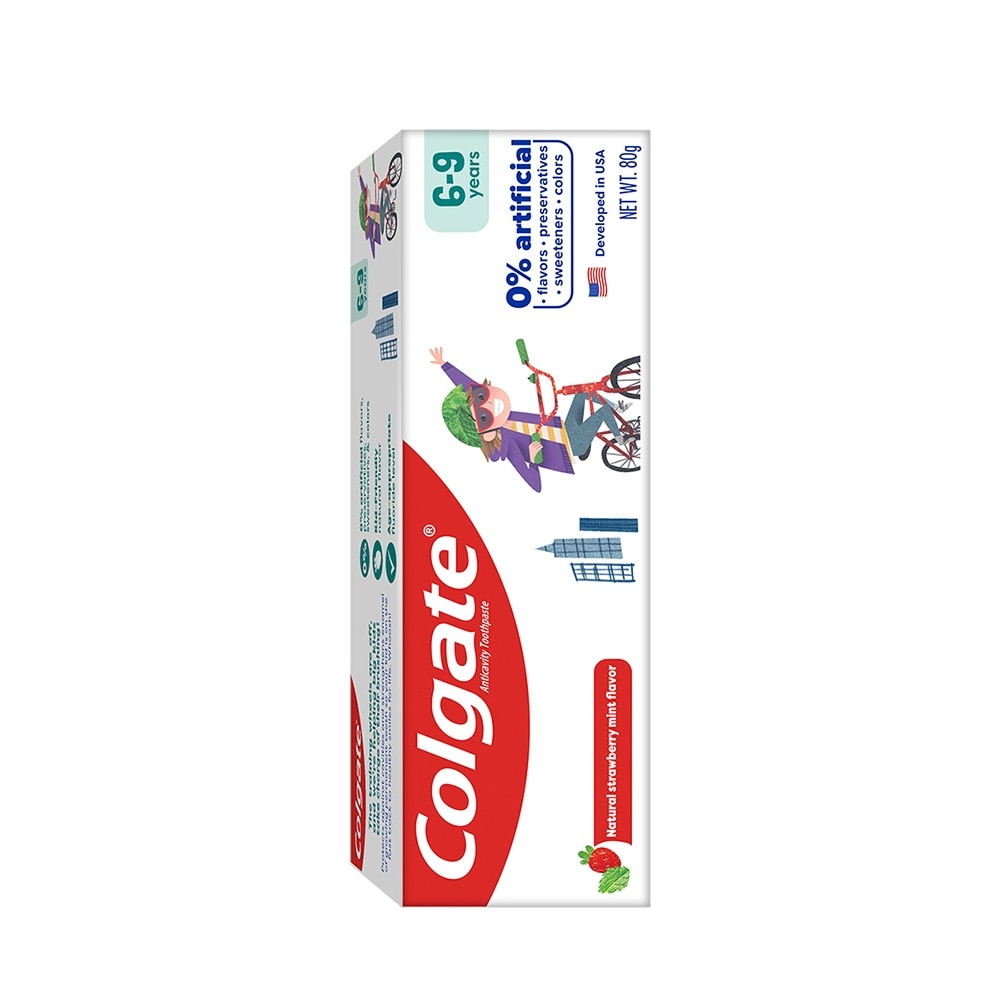 Kem Đánh Răng Colgate Ngừa Sâu Răng Dành Cho Trẻ Em 6-9 Tuổi Hương Dâu Bạc Hà 80g