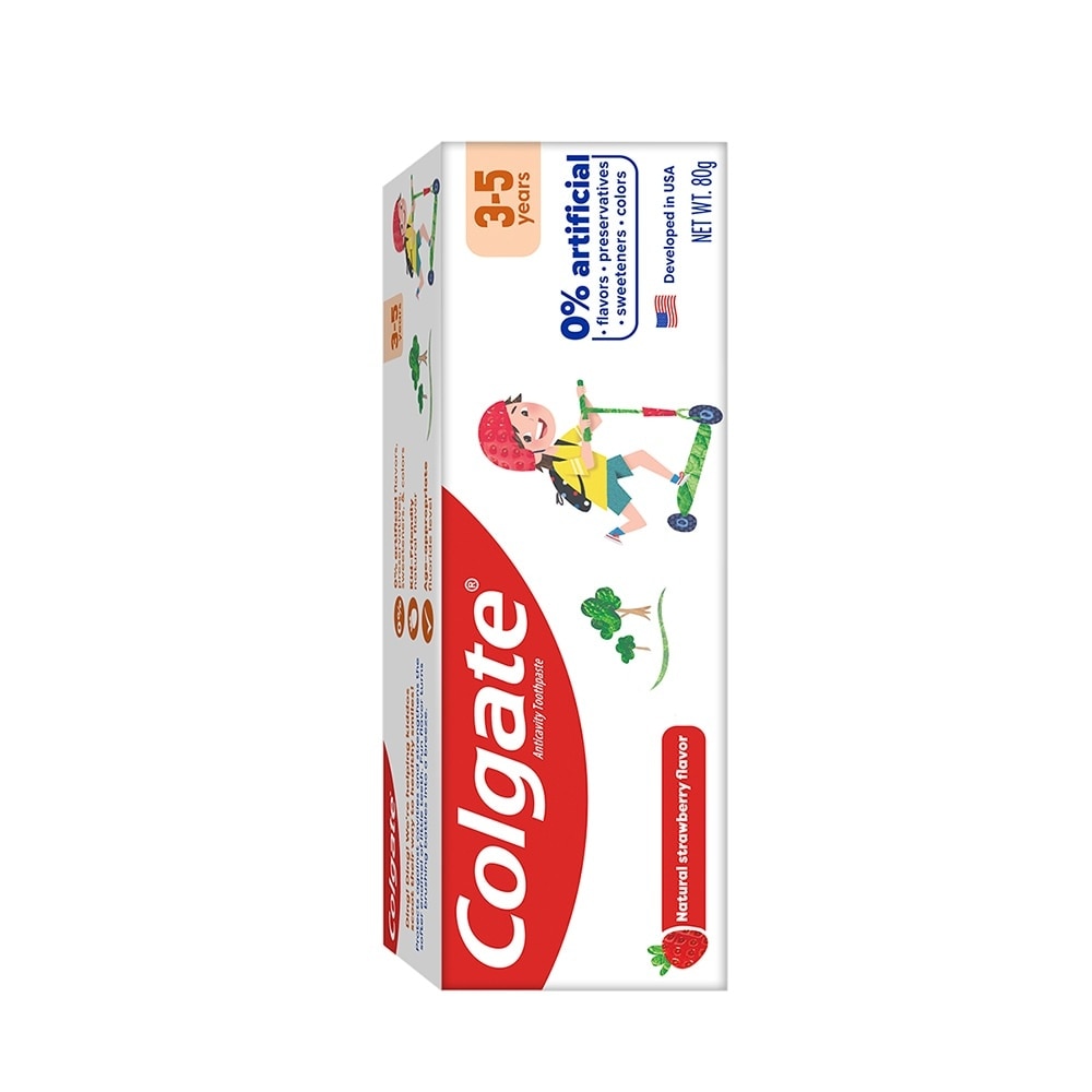 Toothpaste Kid 3-5 Years Old Natural Strawberry Flavor 80g