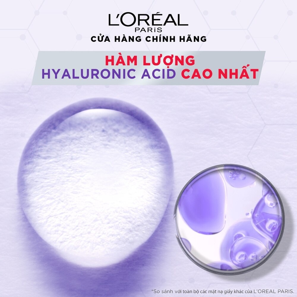 Mặt Nạ L'Oreal Paris Revitalift Hyaluronic Plumping Fresh Mix Serum Mask Dưỡng Chất Căng Mướt Da 33g