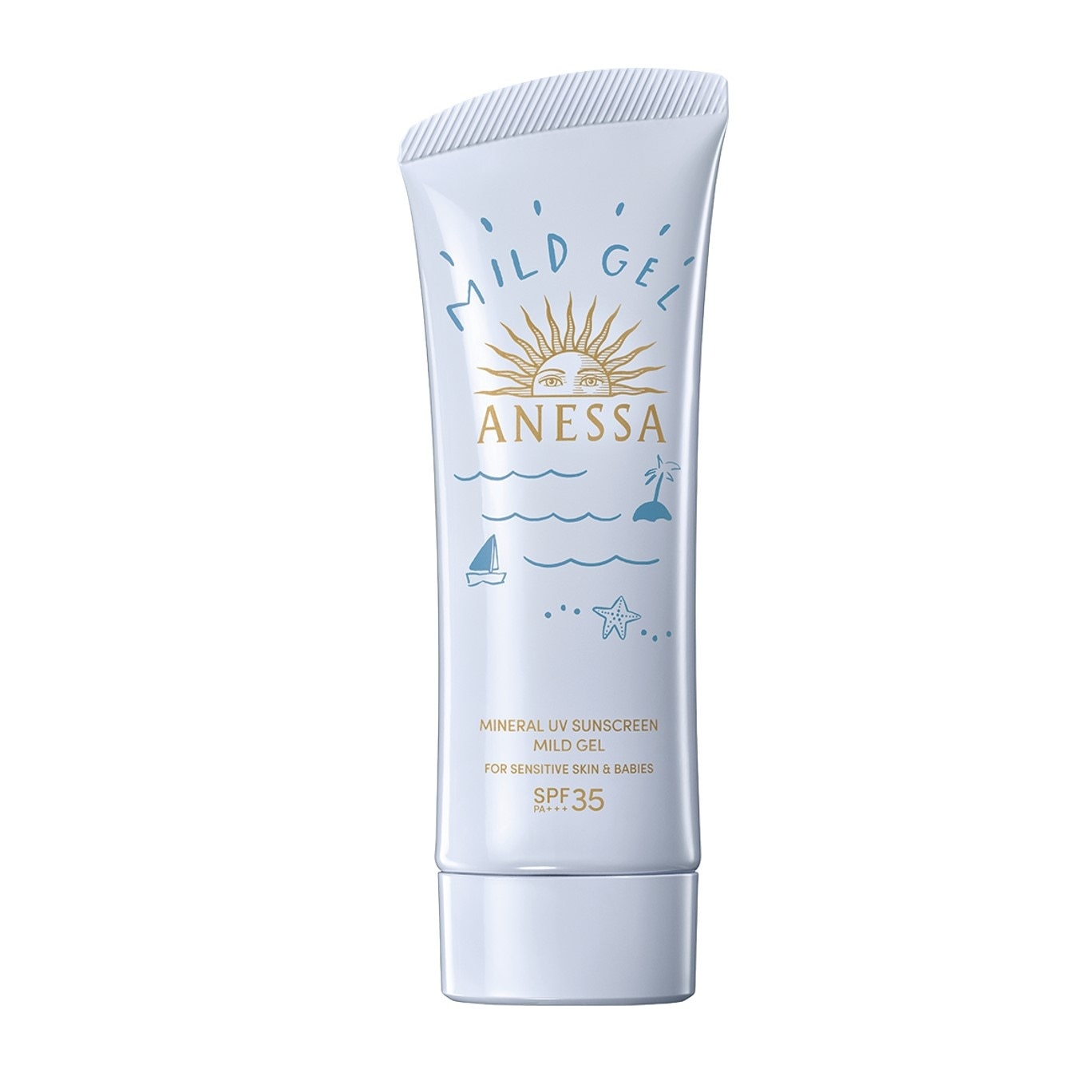 Gel Chống Nắng Anessa Moisture UV Sunscreen Mild Dịu Nhẹ Cho Da Nhạy Cảm & Trẻ Em SPF35 PA+++ 90g