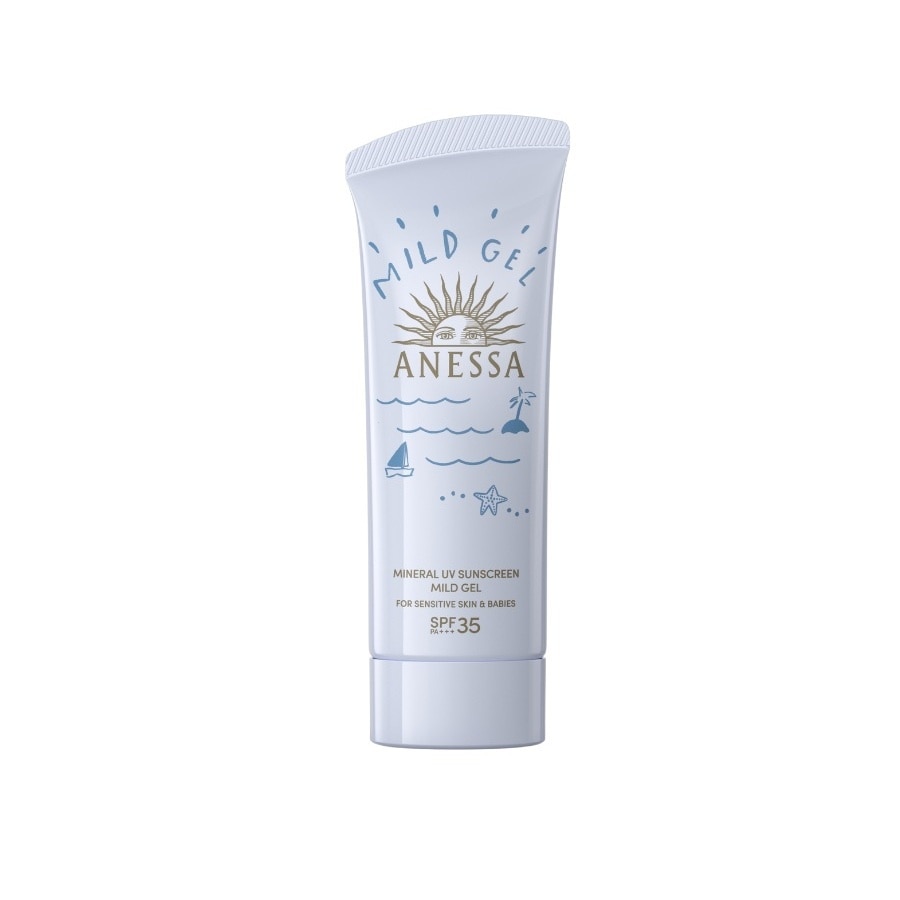 Gel Chống Nắng Anessa Moisture UV Sunscreen Mild Dịu Nhẹ Cho Da Nhạy Cảm & Trẻ Em SPF35 PA+++ 90g