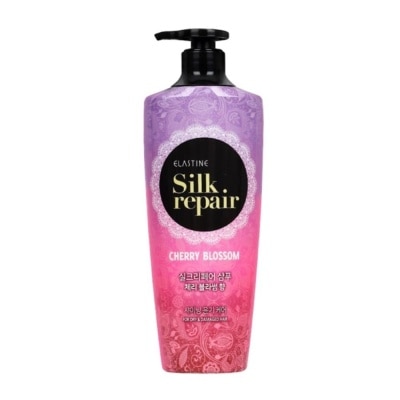 ELASTINE Dầu Gội Elastine Silk Repair Cherry Blossom Chăm Sóc & Nuôi Dưỡng Tóc Hương Hoa Anh Đào 550ml