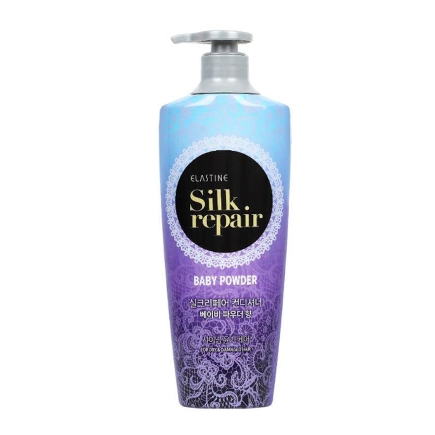 Kem Xả Elastine Silk Repair Baby Powder Chăm Sóc & Nuôi Dưỡng Tóc Hương Phấn Em Bé 550ml