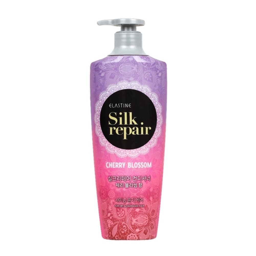 Kem Xả Elastine Silk Repair Cherry Blossom Chăm Sóc & Nuôi Dưỡng Tóc Hương Hoa Anh Đào 550ml