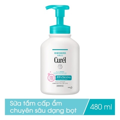 CURÉL Sữa Tắm Curél Intensive Moisture Care Foaming Body Wash Dạng Bọt Cấp Ẩm Cho Da Khô Nhạy Cảm 480ml