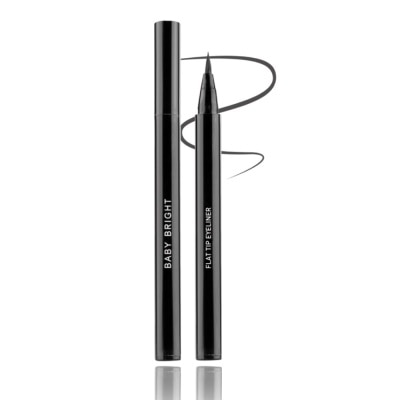 BABY BRIGHT Bút Kẻ Mắt Baby Bright Flat Tip Eyeliner 0.7g .#Black