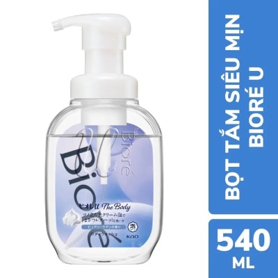 BIORE Bọt Tắm Siêu Mịn Biore U The Body Foaming Body Wash Purely Savon Thanh Lọc Thuần khiết 540ml