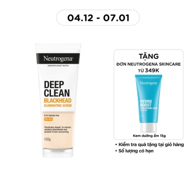 NEUTROGENA Sữa Rửa Mặt Neutrogena Blackhead Eliminating Daily Scrub Giảm Và Ngăn Ngừa Mụn Đầu Đen 100g