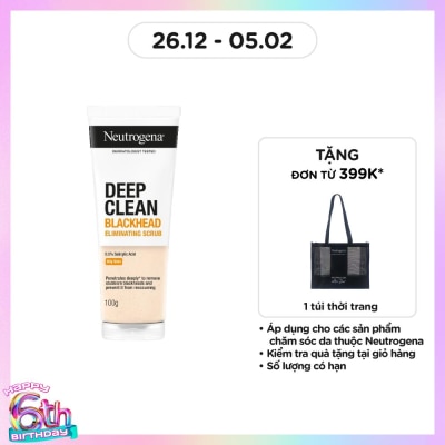 NEUTROGENA Sữa Rửa Mặt Neutrogena Blackhead Eliminating Daily Scrub Giảm Và Ngăn Ngừa Mụn Đầu Đen 100g