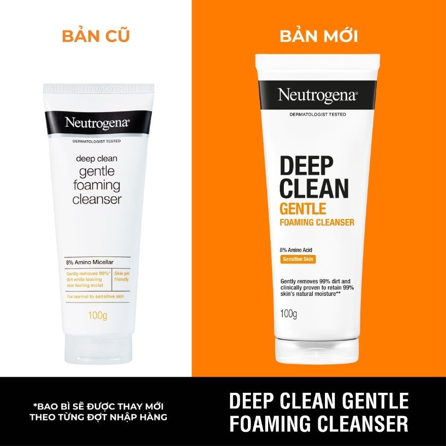 Sữa Rửa Mặt Neutrogena Deep Clean Làm Sạch Sâu Kiểm Soát Nhờn 100g