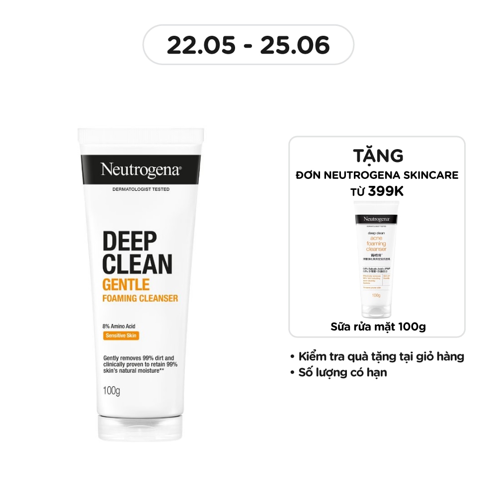 Sữa Rửa Mặt Neutrogena Deep Clean Làm Sạch Sâu Kiểm Soát Nhờn 100g