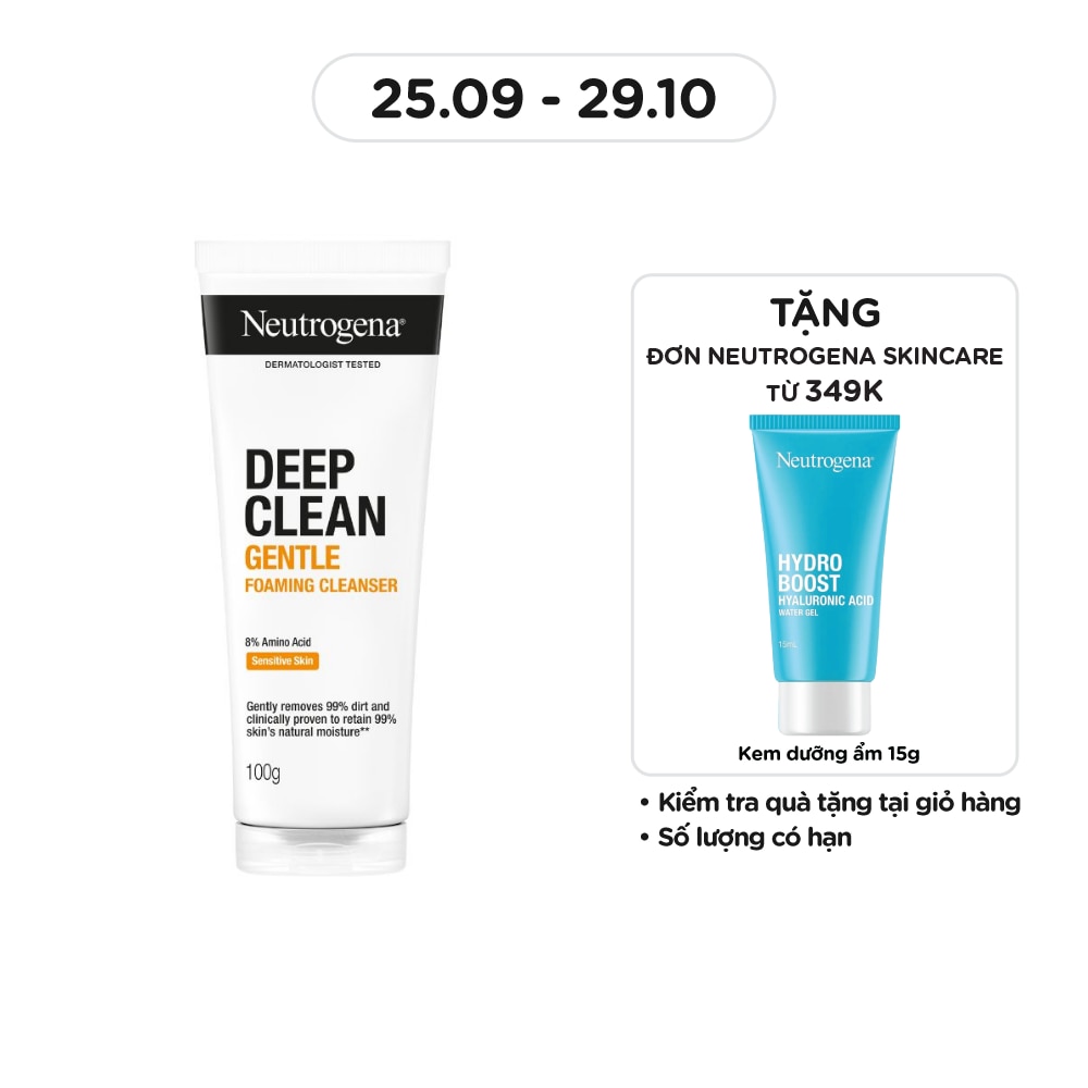 Sữa Rửa Mặt Neutrogena Deep Clean Làm Sạch Sâu Kiểm Soát Nhờn 100g