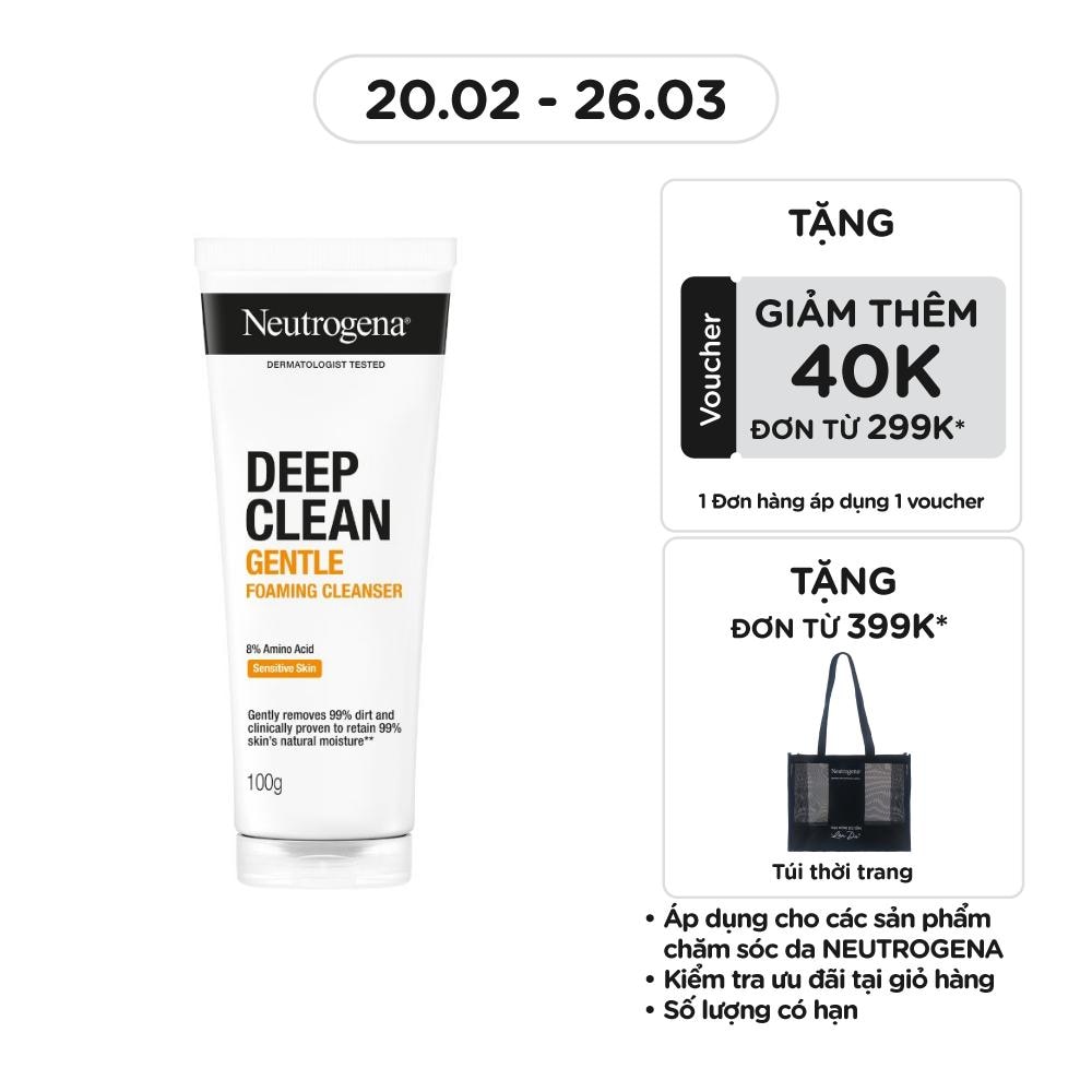 Sữa Rửa Mặt Neutrogena Deep Clean Làm Sạch Sâu Kiểm Soát Nhờn 100g