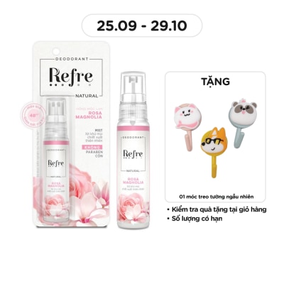 REFRE Natural Rosa Magnolia Mist Deodorant 30ml