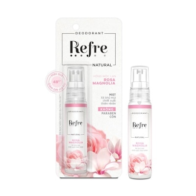 REFRE Xịt Khử Mùi Refre Natural Chiết Xuất Thiên Nhiên - Hồng Mộc Lan Rosa Magnolia 30ml