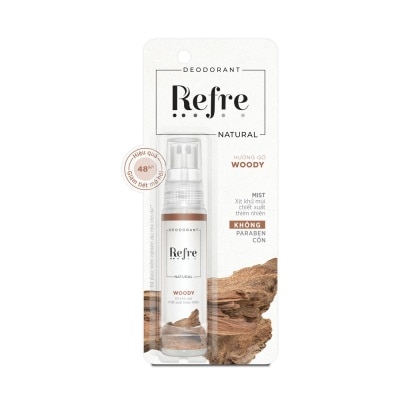 REFRE Xịt Khử Mùi Refre Natural Chiết Xuất Thiên Nhiên Hương Gỗ Woody 30ml image