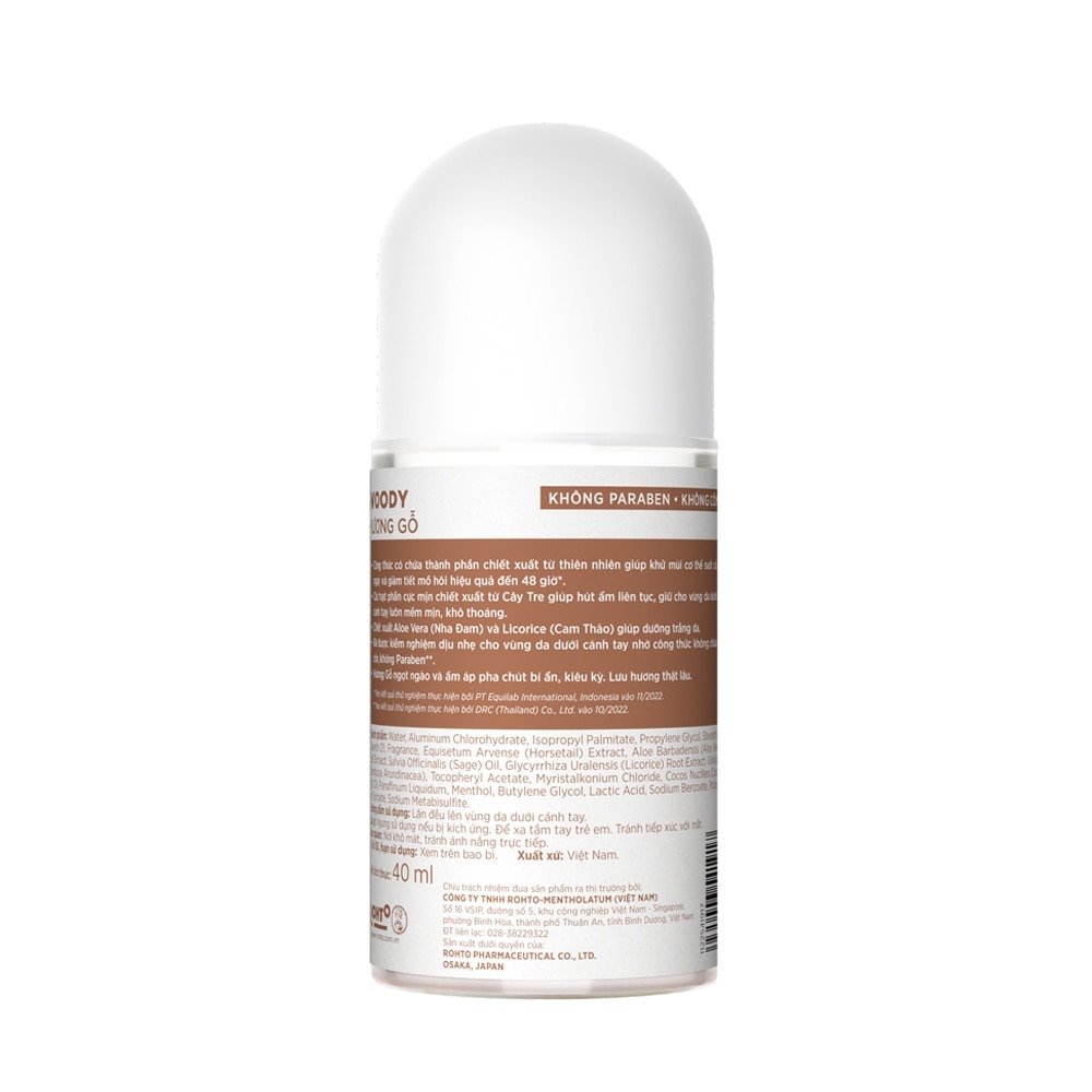 Lăn Khử Mùi Refre Natural Chiết Xuất Thiên Nhiên Hương Gỗ Woody 40ml image