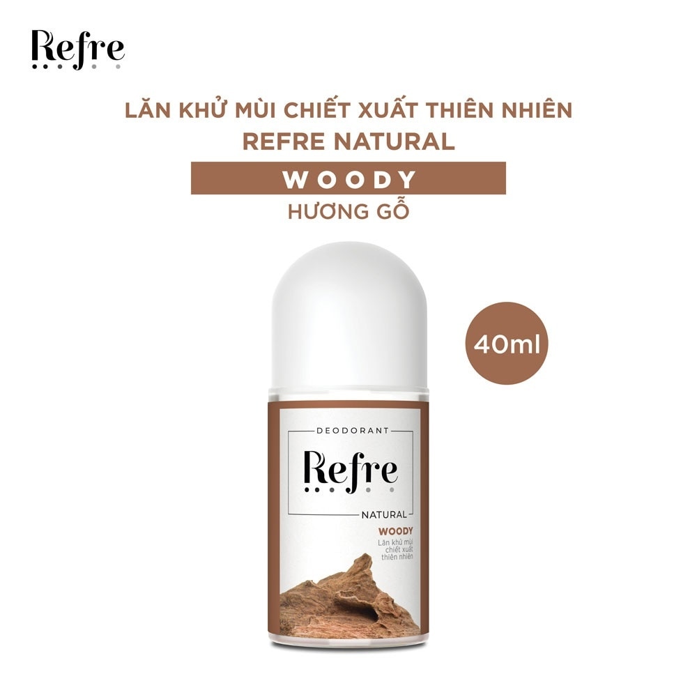 Lăn Khử Mùi Refre Natural Chiết Xuất Thiên Nhiên Hương Gỗ Woody 40ml image