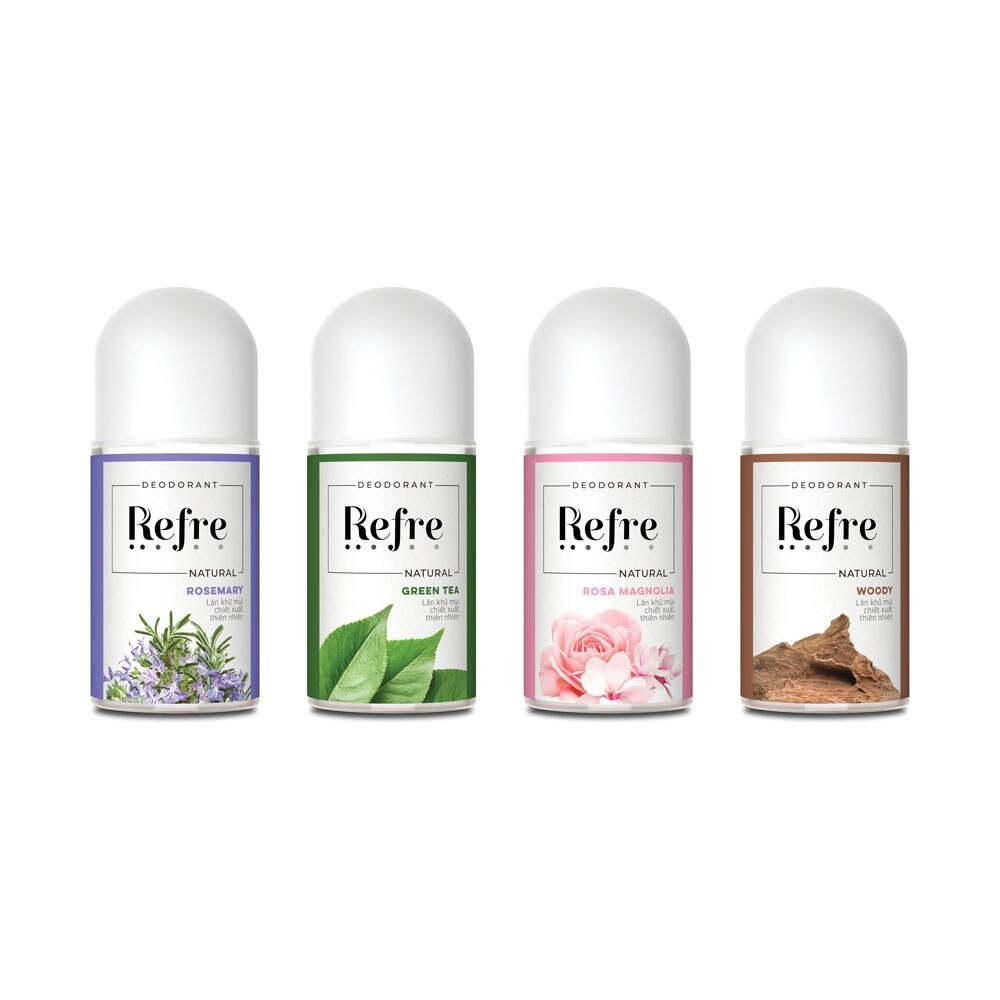 Lăn Khử Mùi Refre Natural Chiết Xuất Thiên Nhiên - Hương Gỗ Woody 40ml