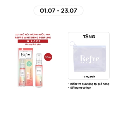 REFRE Xịt Khử Mùi Refre Whitening Perfume Nước Hoa - Hương Tình Yêu In Love 30ml
