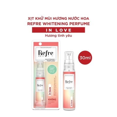 REFRE Xịt Khử Mùi Refre Whitening Perfume Nước Hoa - Hương Tình Yêu In Love 30ml