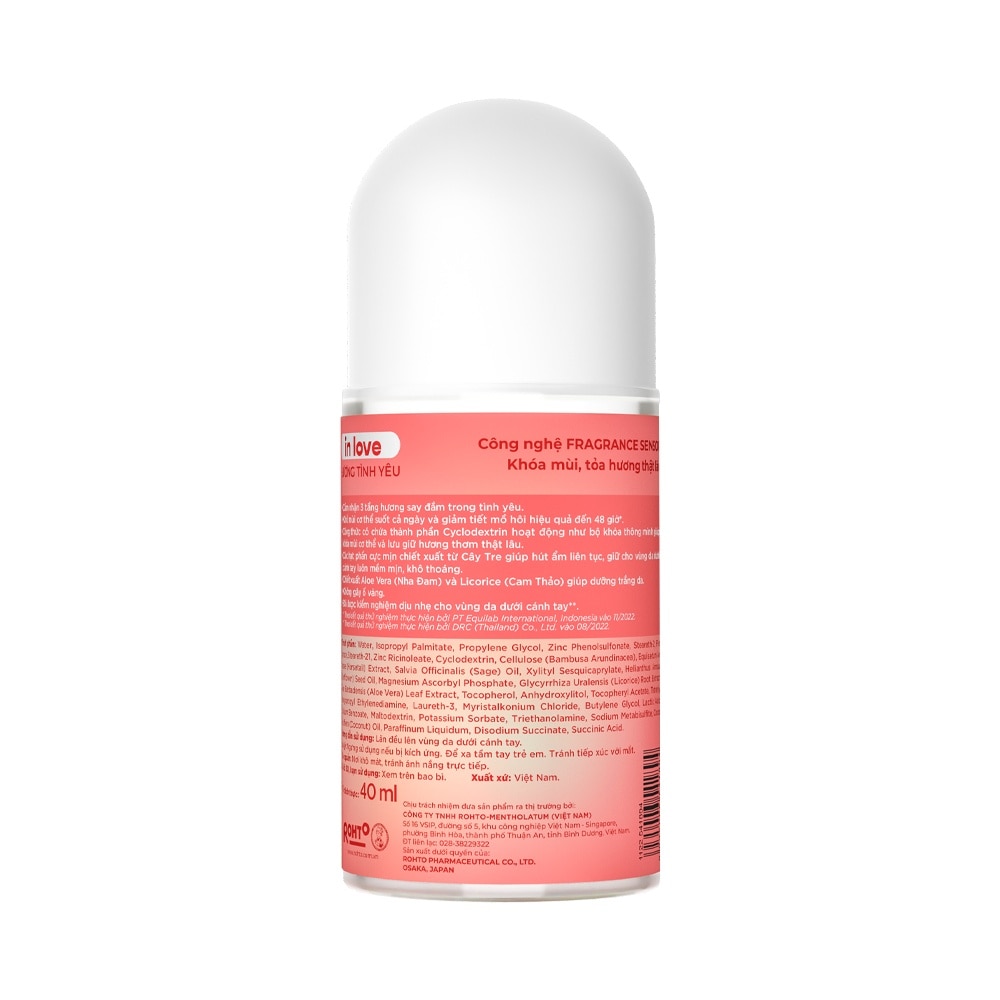 Lăn Khử Mùi Refre Whitening Perfume Nước Hoa - Hương Tình Yêu In Love 40ml