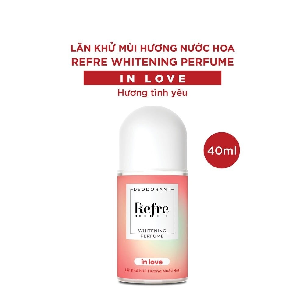 Lăn Khử Mùi Refre Whitening Perfume Nước Hoa - Hương Tình Yêu In Love 40ml