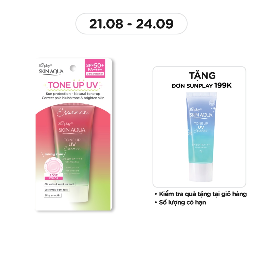 Skin Aqua Tone Up UV Essence Happiness Aura Rose Color SPF50+ PA++++ 50g