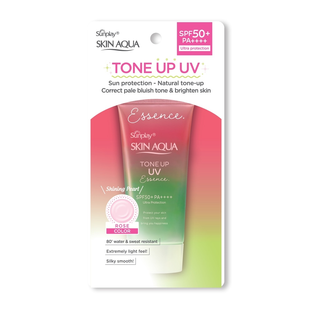 Skin Aqua Tone Up UV Essence Happiness Aura Rose Color SPF50+ PA++++ 50g