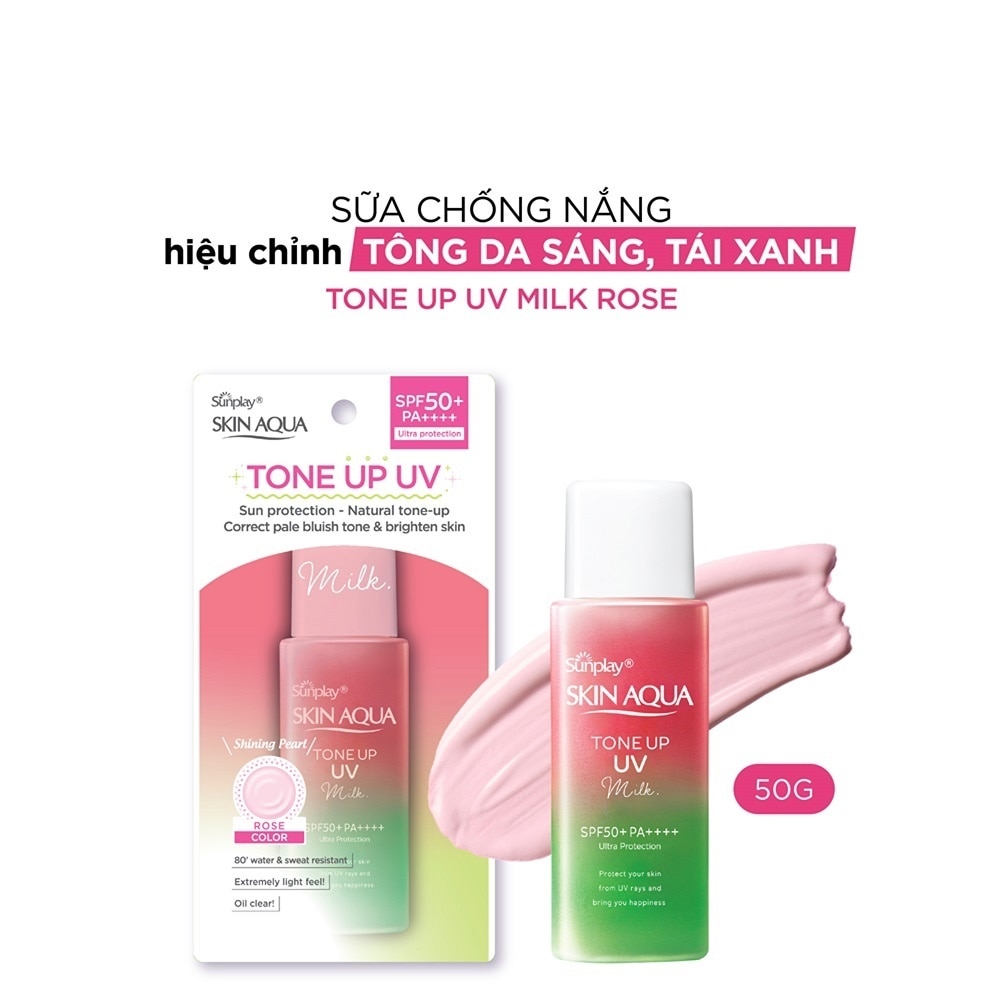 Skin Aqua Tone Up UV Milk Happiness Aura Rose Color SPF50+ PA++++ 50g