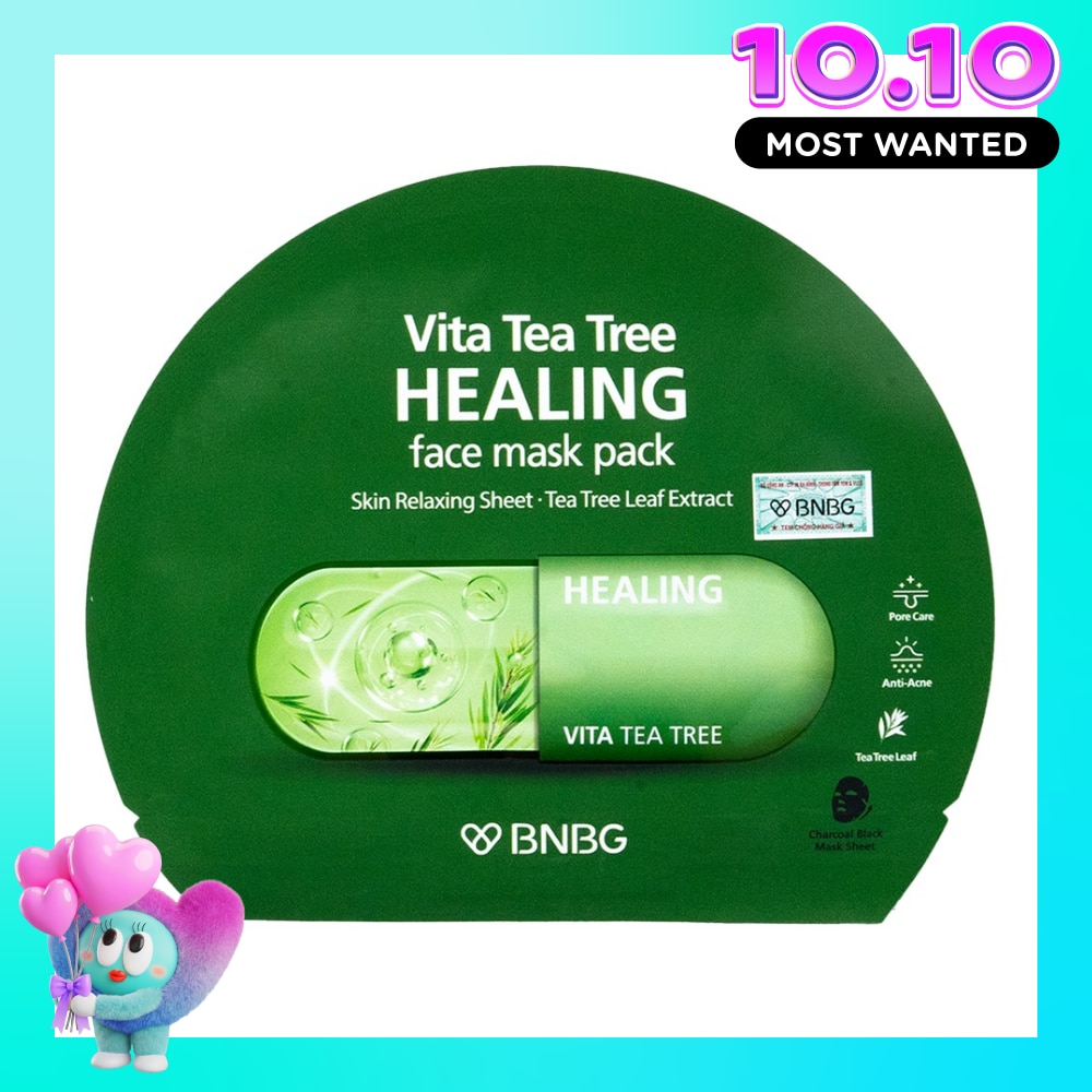 Mặt Nạ BNBG Vita Tea Tree Healing Face Mask Pack Thải Độc Da Giảm Mụn 30ml image