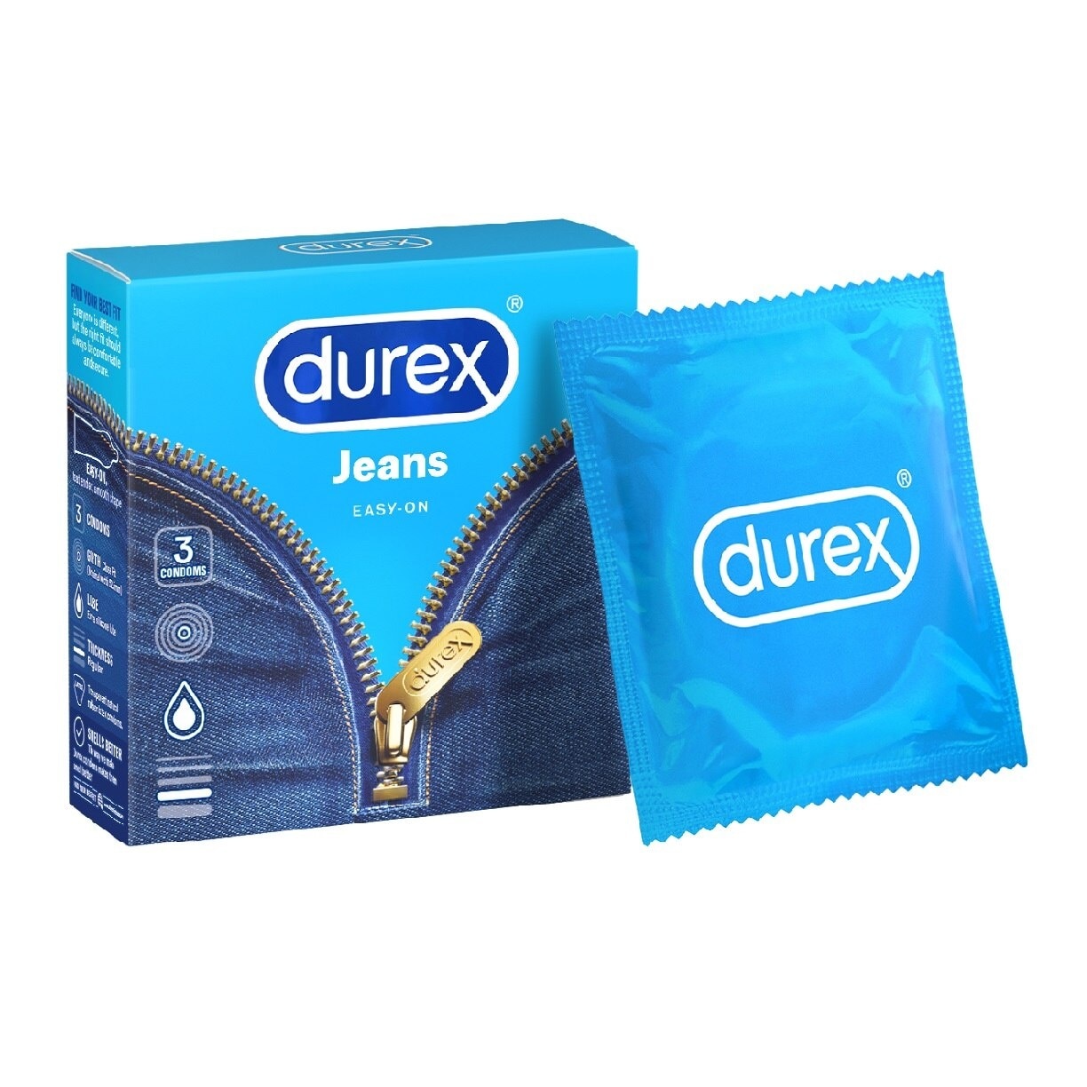 Bao Cao Su Durex Jeans Easy-On 3 Cái
