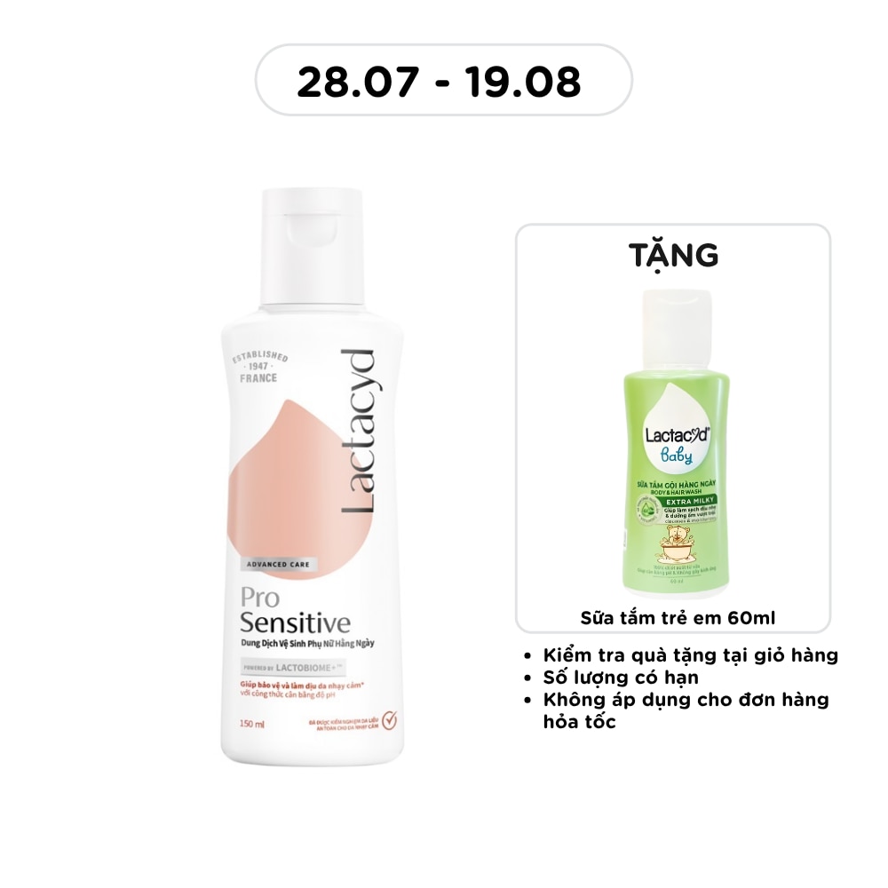 Dung Dịch Vệ Sinh Phụ Nữ Lactacyd Pro Sensitive 150ml