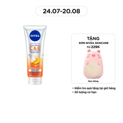 NIVEA Tinh Chất Dưỡng Thể Nivea Vitamin Body Serum Extra Bright C & E 170ml