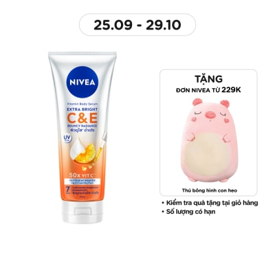 NIVEA Tinh Chất Dưỡng Thể Nivea Vitamin Body Serum Extra Bright C & E 170ml