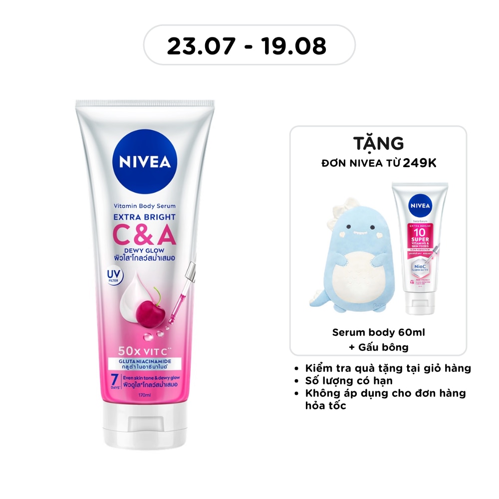 Tinh Chất Dưỡng Thể Nivea Vitamin Body Serum Extra Bright C & A 170ml